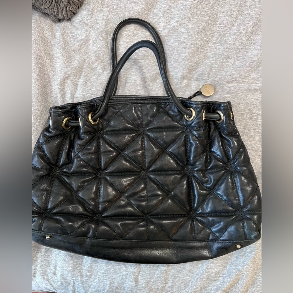 Furla quilted padded leather shoulder bag